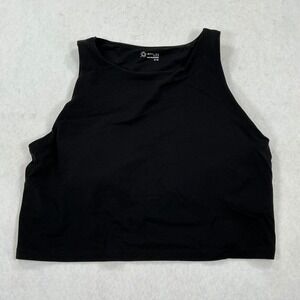 OFFLINE by Aerie Real Me Xtra Tank Top Black High Neck Crop XL 1427